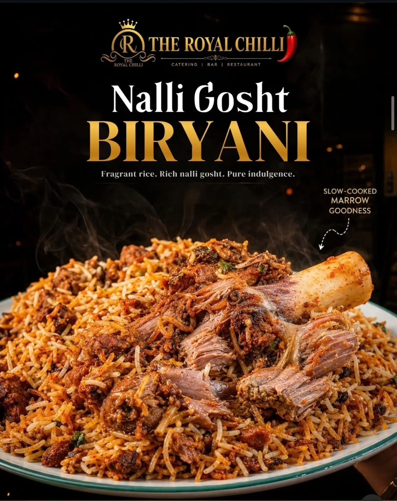 Nalli Gosht Biryani Special at The Royal Chilli, Hounslow